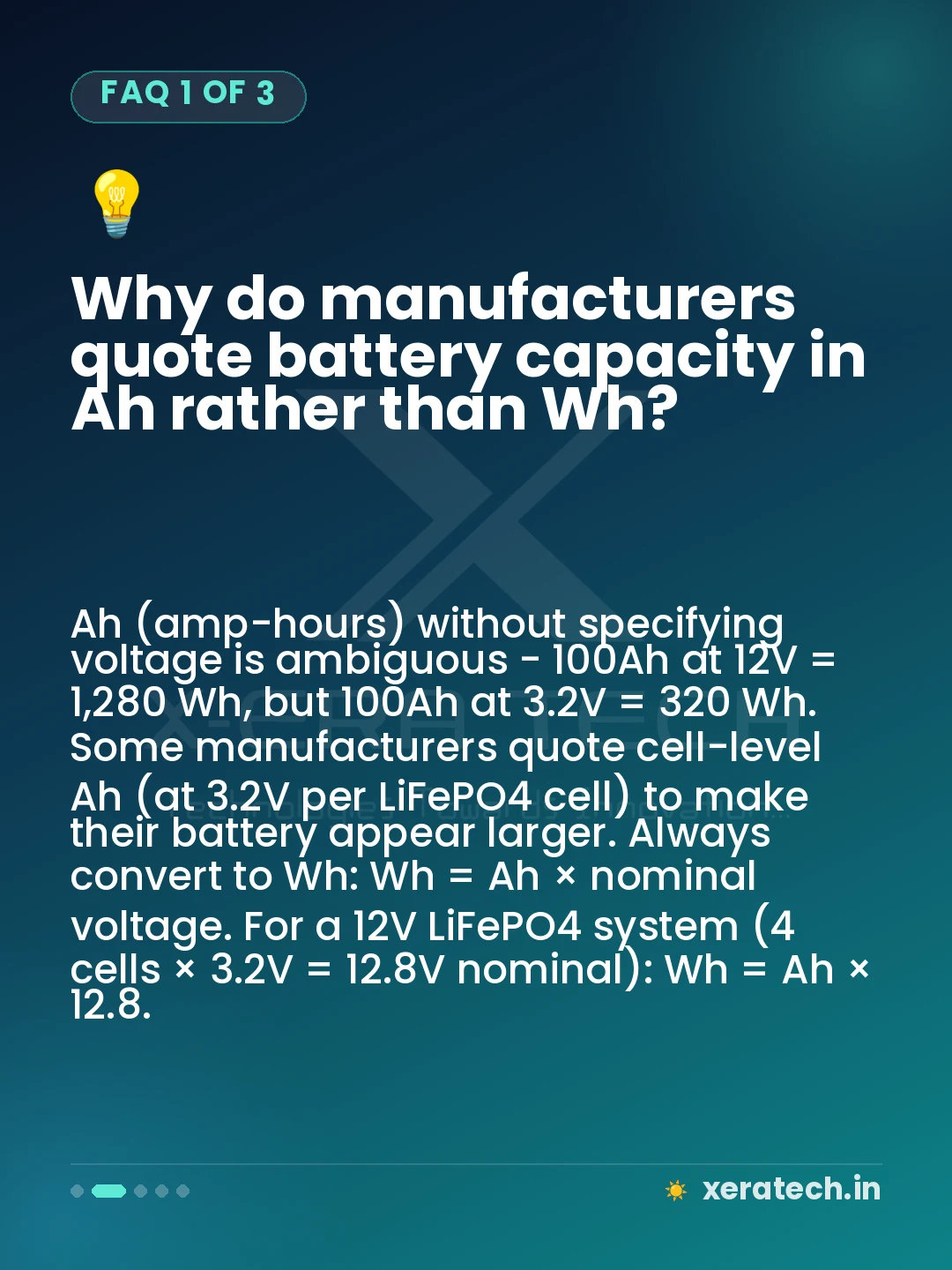 Why do manufacturers quote battery capacity in Ah rather than Wh?