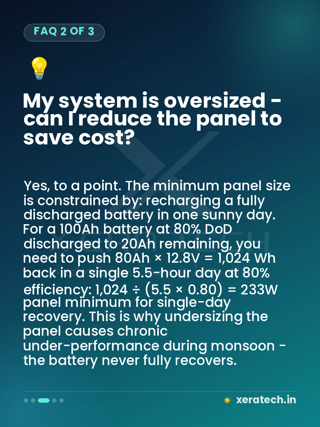 My system is oversized - can I reduce the panel to save cost?