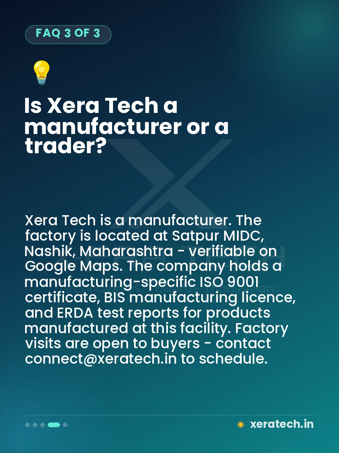 Is Xera Tech a manufacturer or a trader?