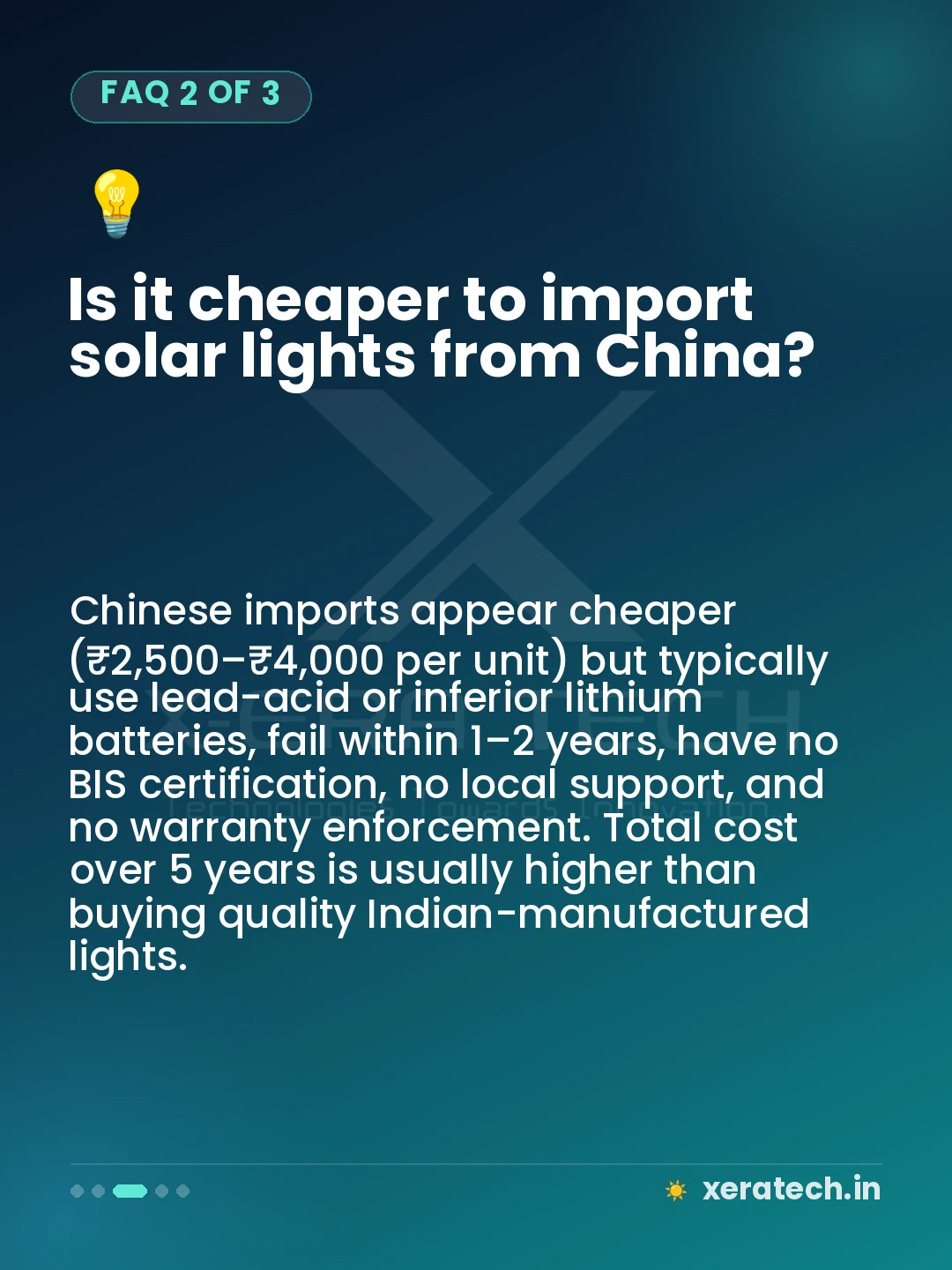 Is it cheaper to import solar lights from China?