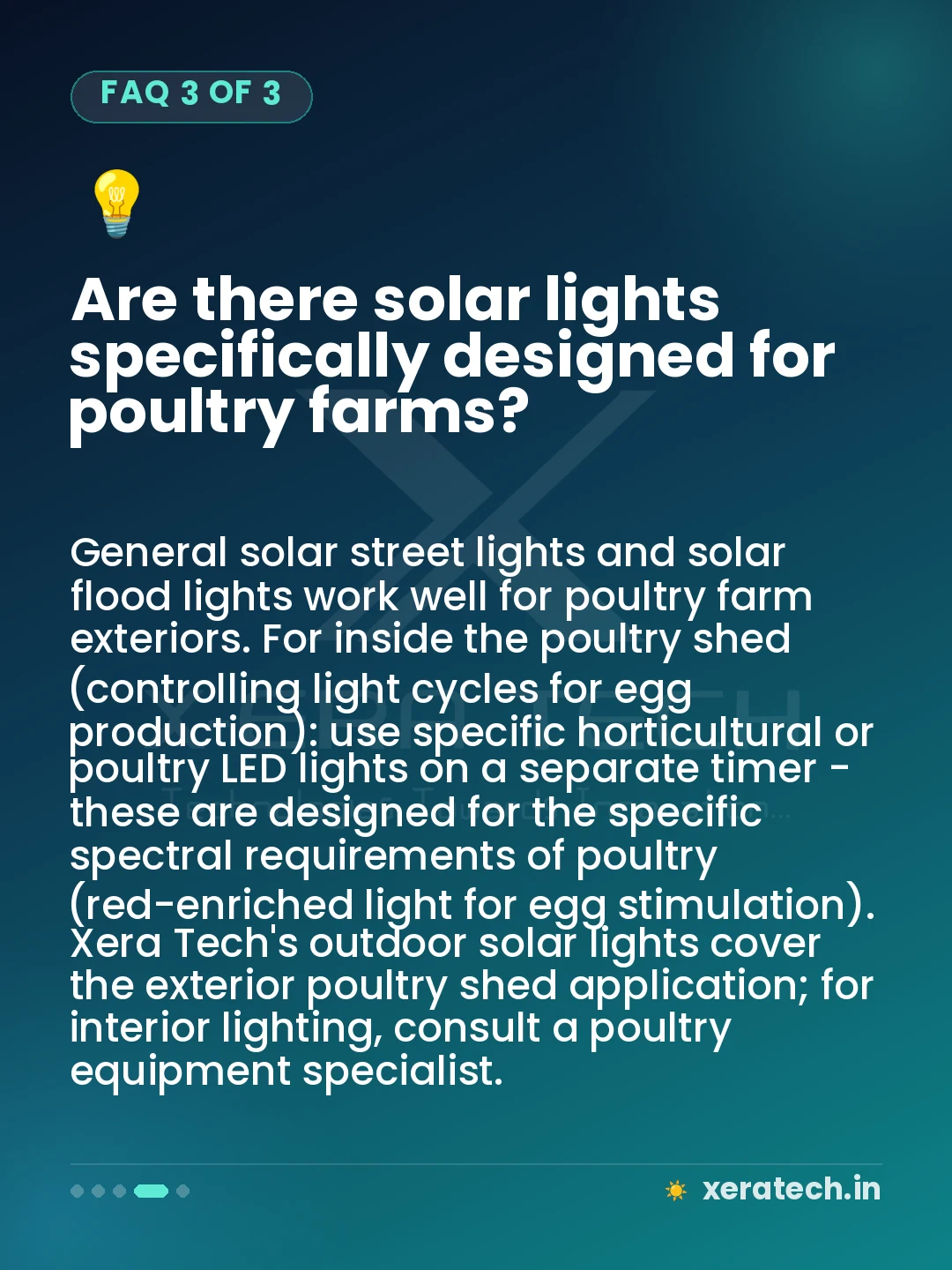 Are there solar lights specifically designed for poultry farms?