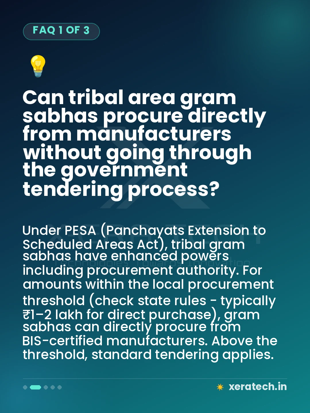 Can tribal area gram sabhas procure directly from manufacturers without going through the government tendering process?