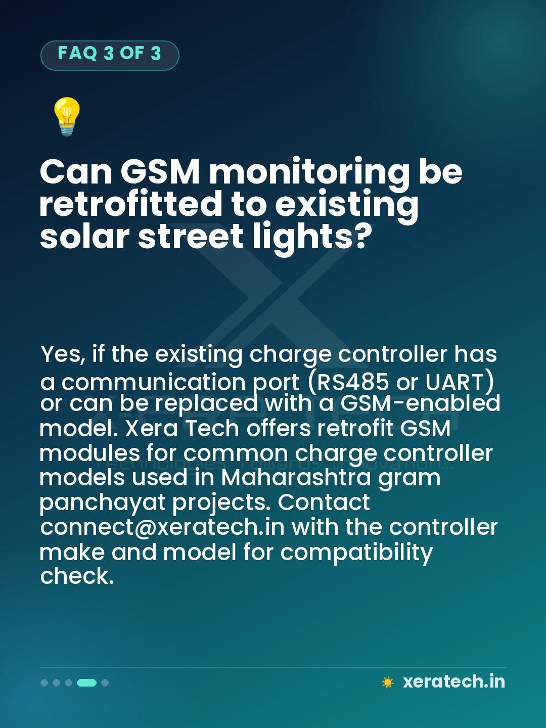 Can GSM monitoring be retrofitted to existing solar street lights?