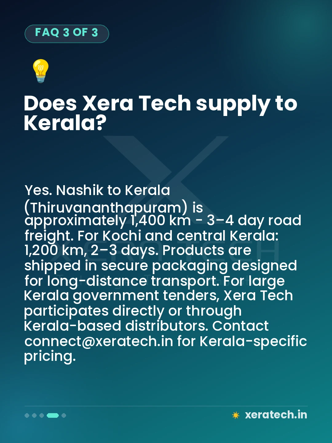 Does Xera Tech supply to Kerala?