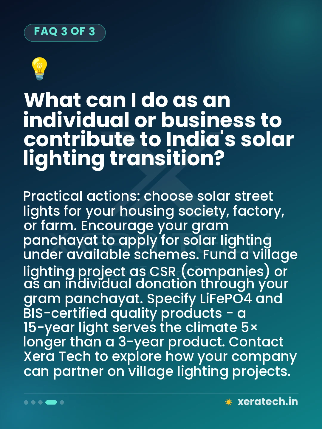 What can I do as an individual or business to contribute to India's solar lighting transition?