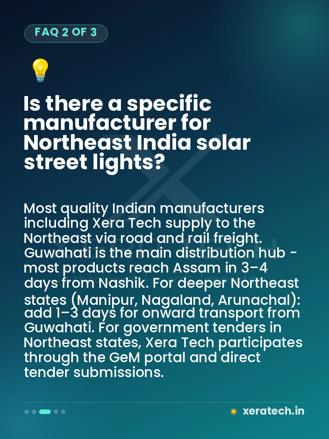 Is there a specific manufacturer for Northeast India solar street lights?