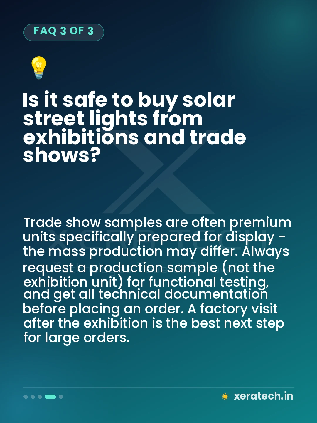 Is it safe to buy solar street lights from exhibitions and trade shows?