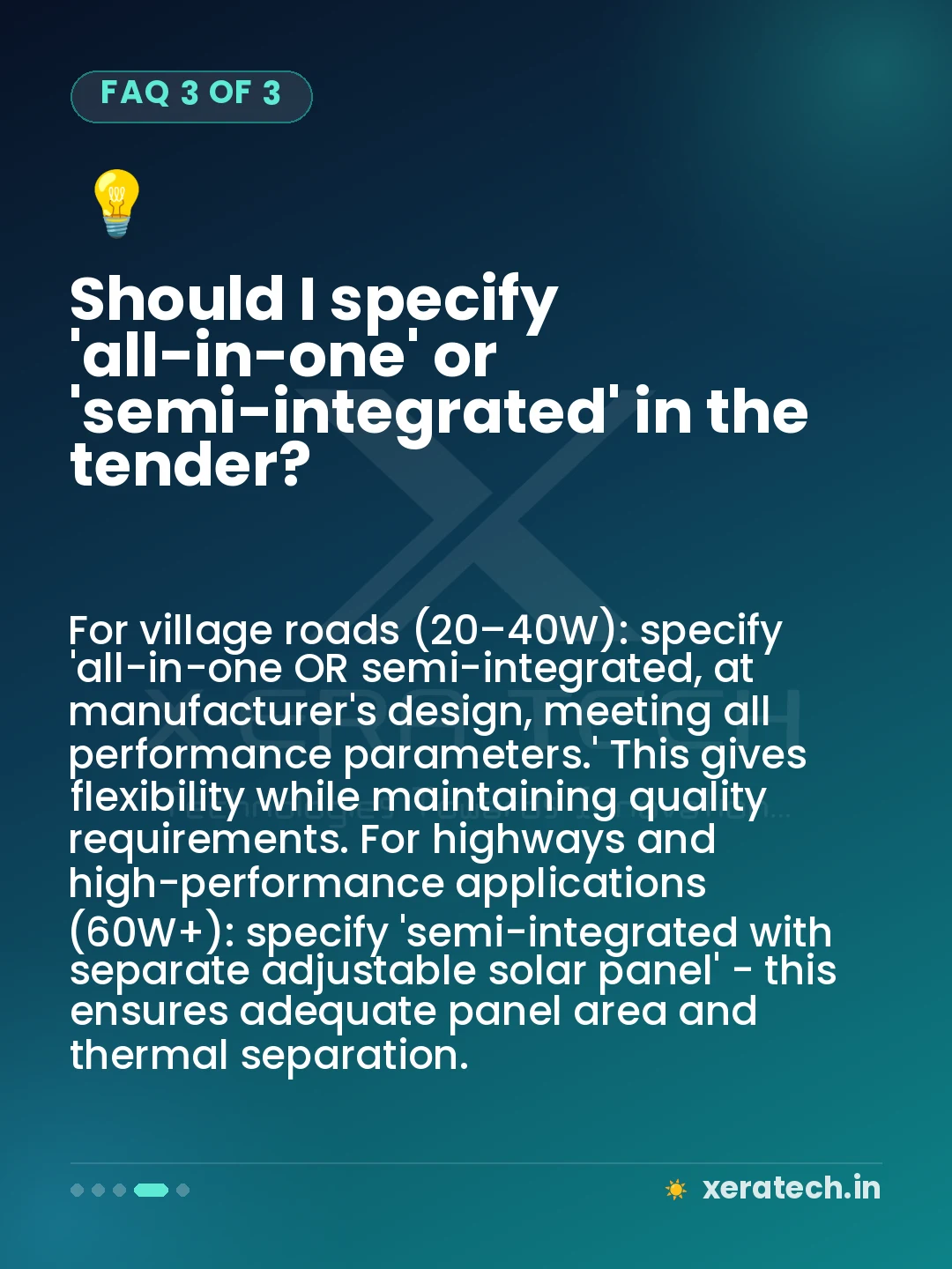 Should I specify 'all-in-one' or 'semi-integrated' in the tender?