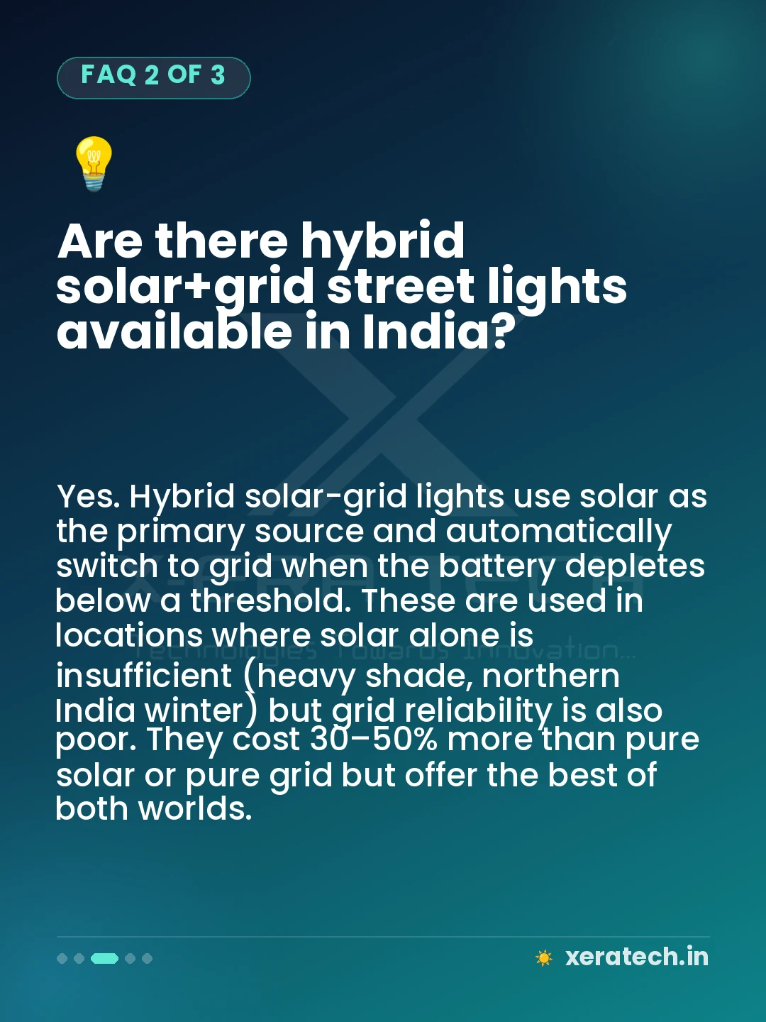 Are there hybrid solar+grid street lights available in India?