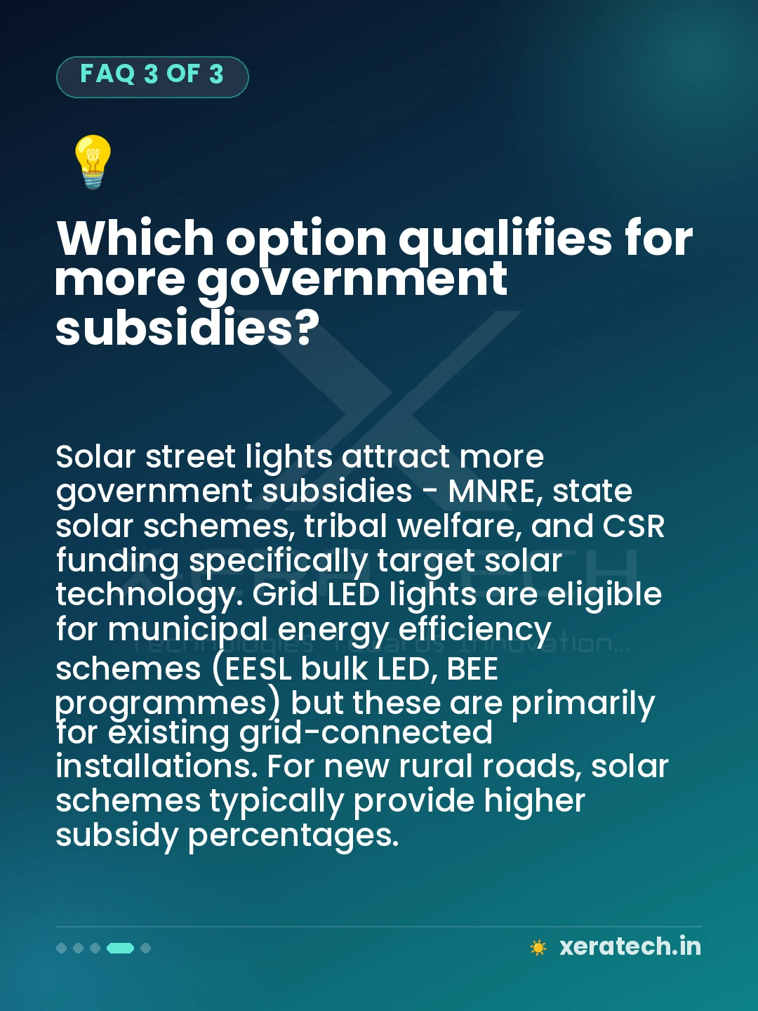 Which option qualifies for more government subsidies?