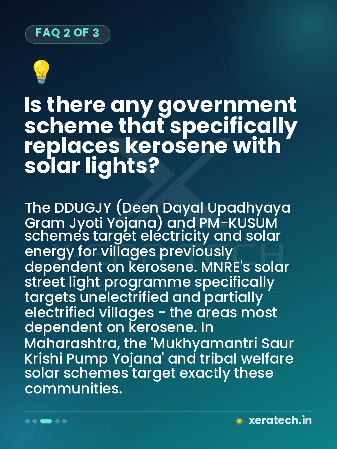 Is there any government scheme that specifically replaces kerosene with solar lights?