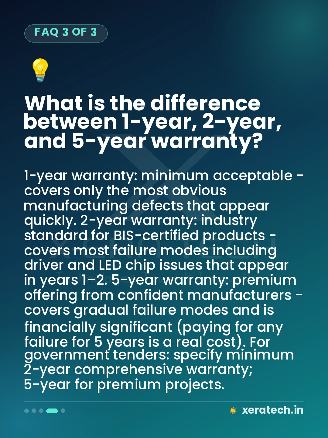 What is the difference between 1-year, 2-year, and 5-year warranty?