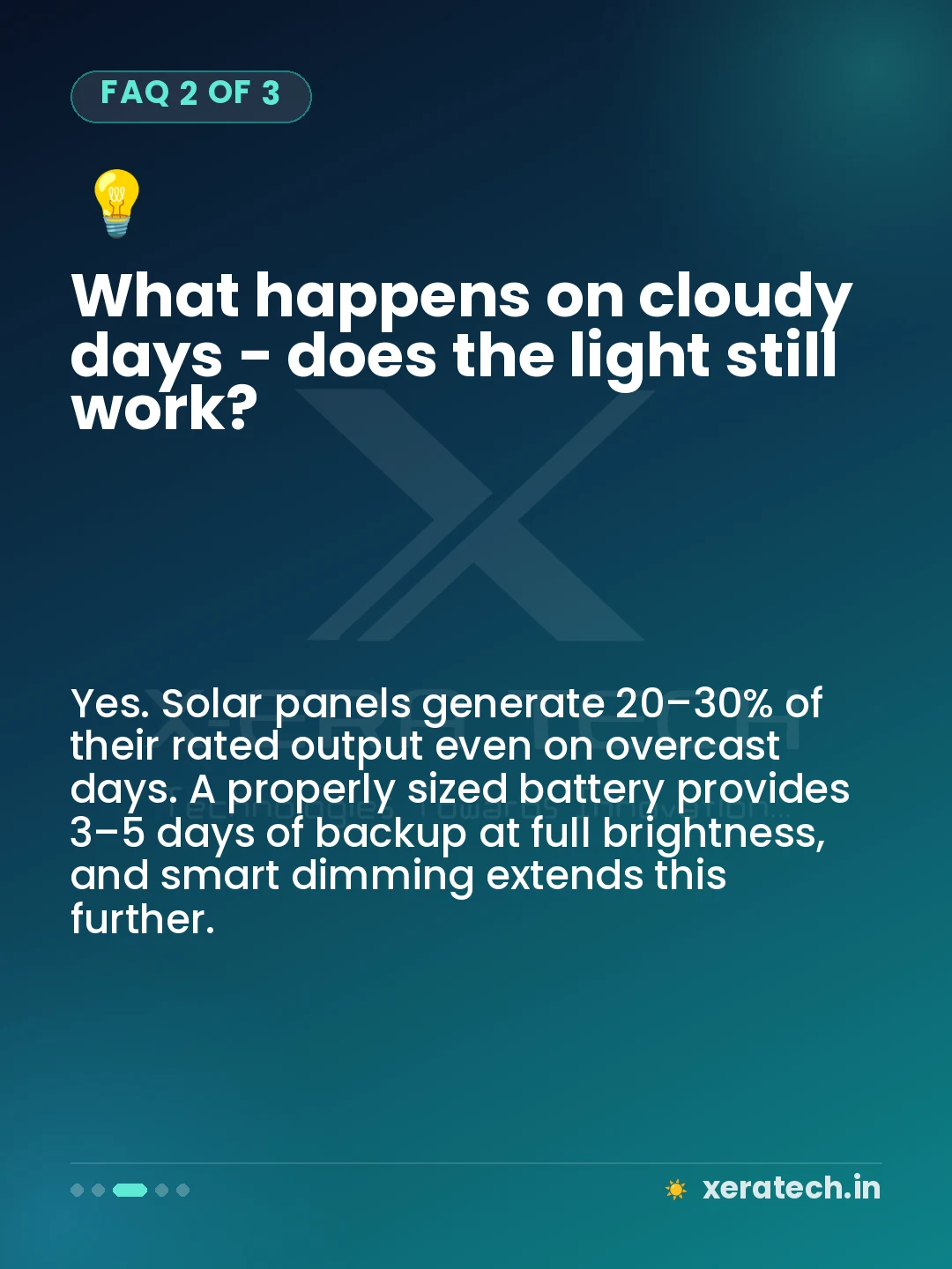 What happens on cloudy days - does the light still work?