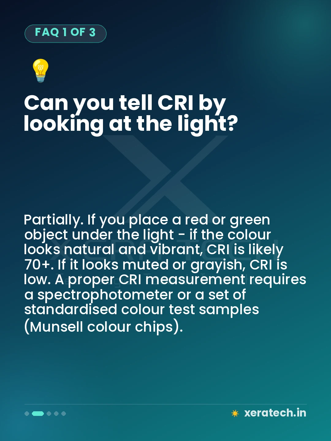 Can you tell CRI by looking at the light?