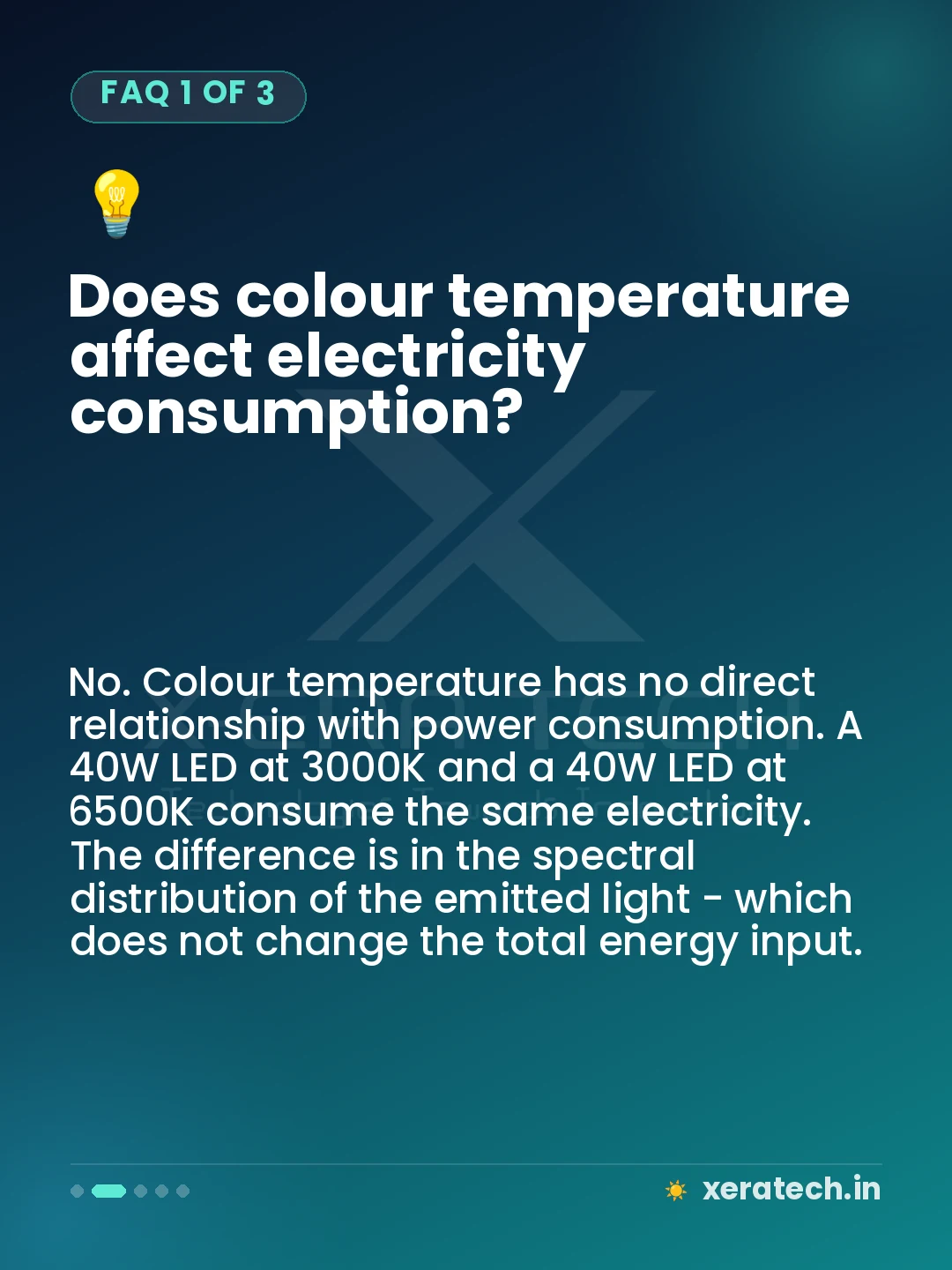 Does colour temperature affect electricity consumption?