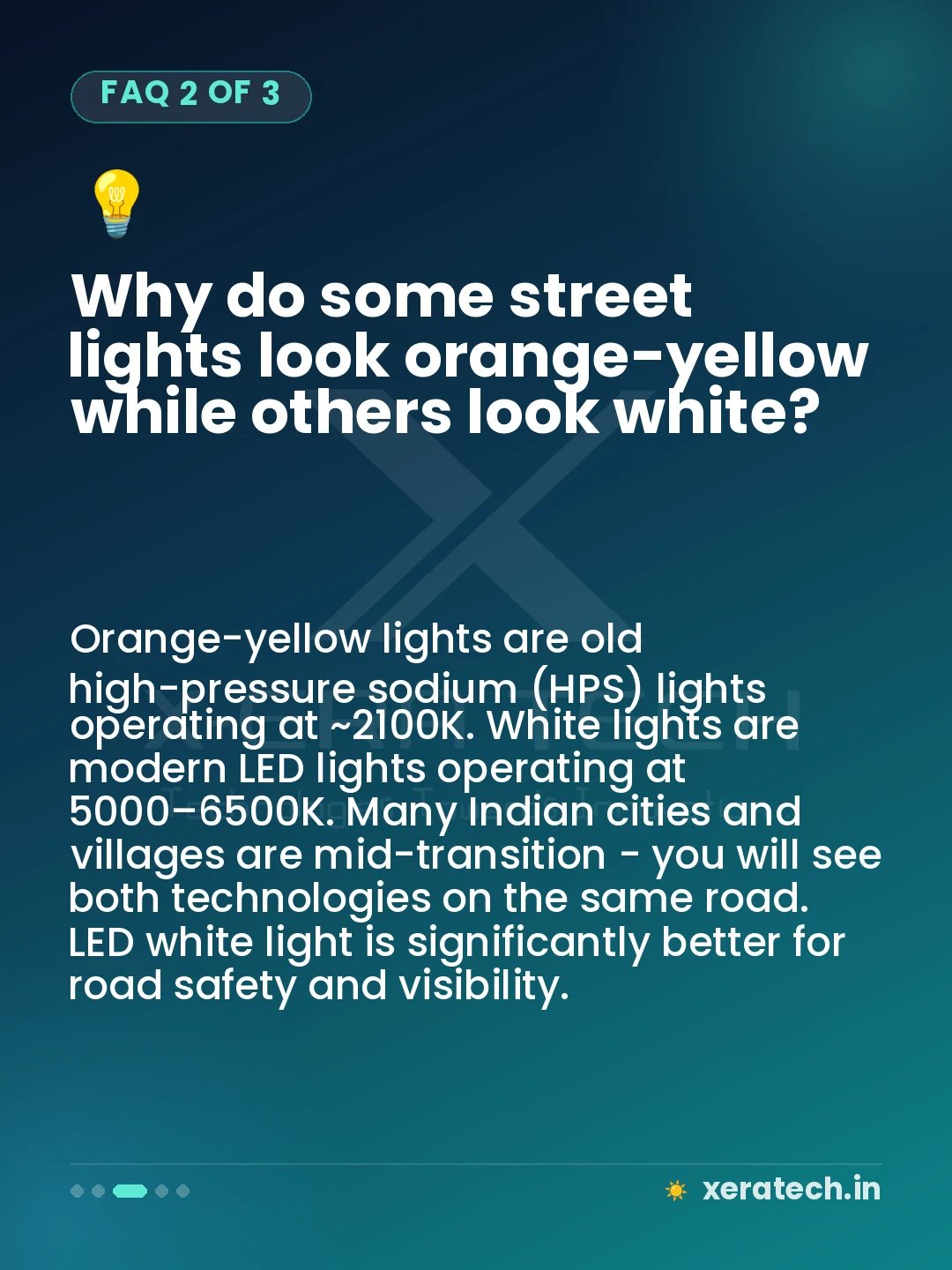 Why do some street lights look orange-yellow while others look white?