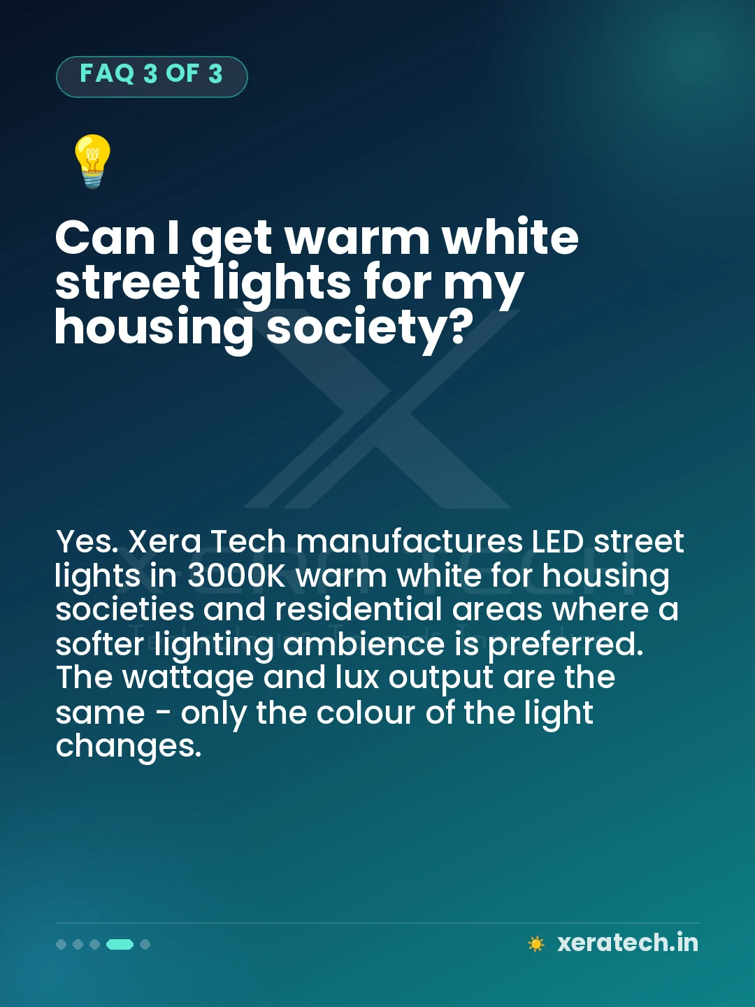 Can I get warm white street lights for my housing society?