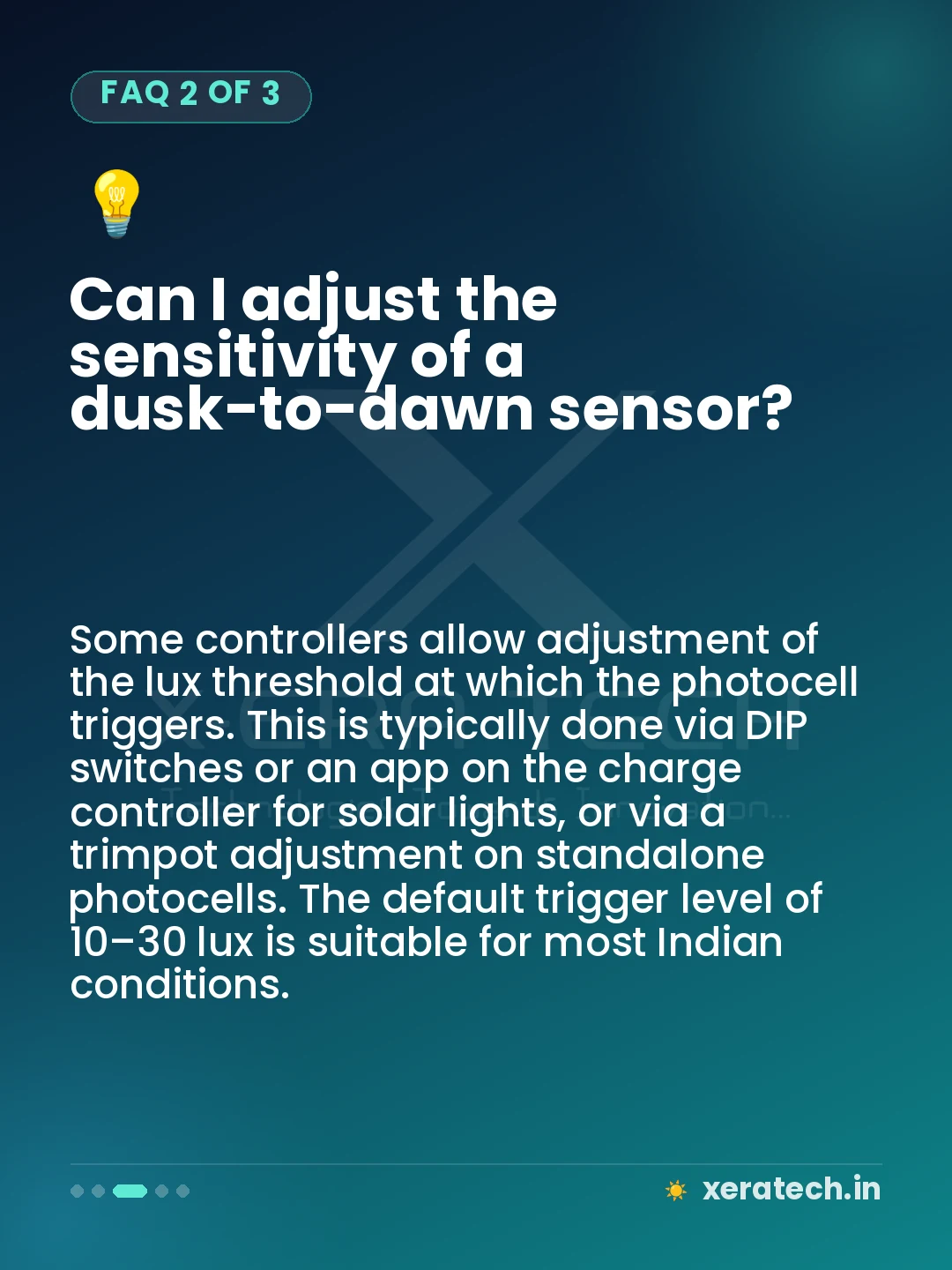 Can I adjust the sensitivity of a dusk-to-dawn sensor?