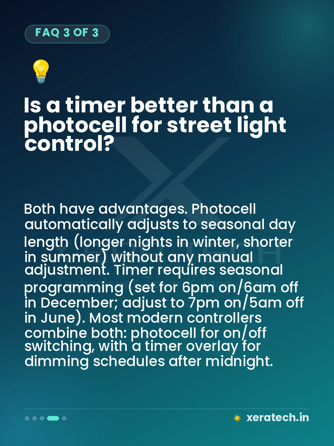 Is a timer better than a photocell for street light control?