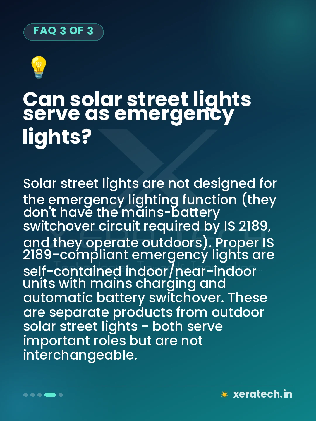 Can solar street lights serve as emergency lights?