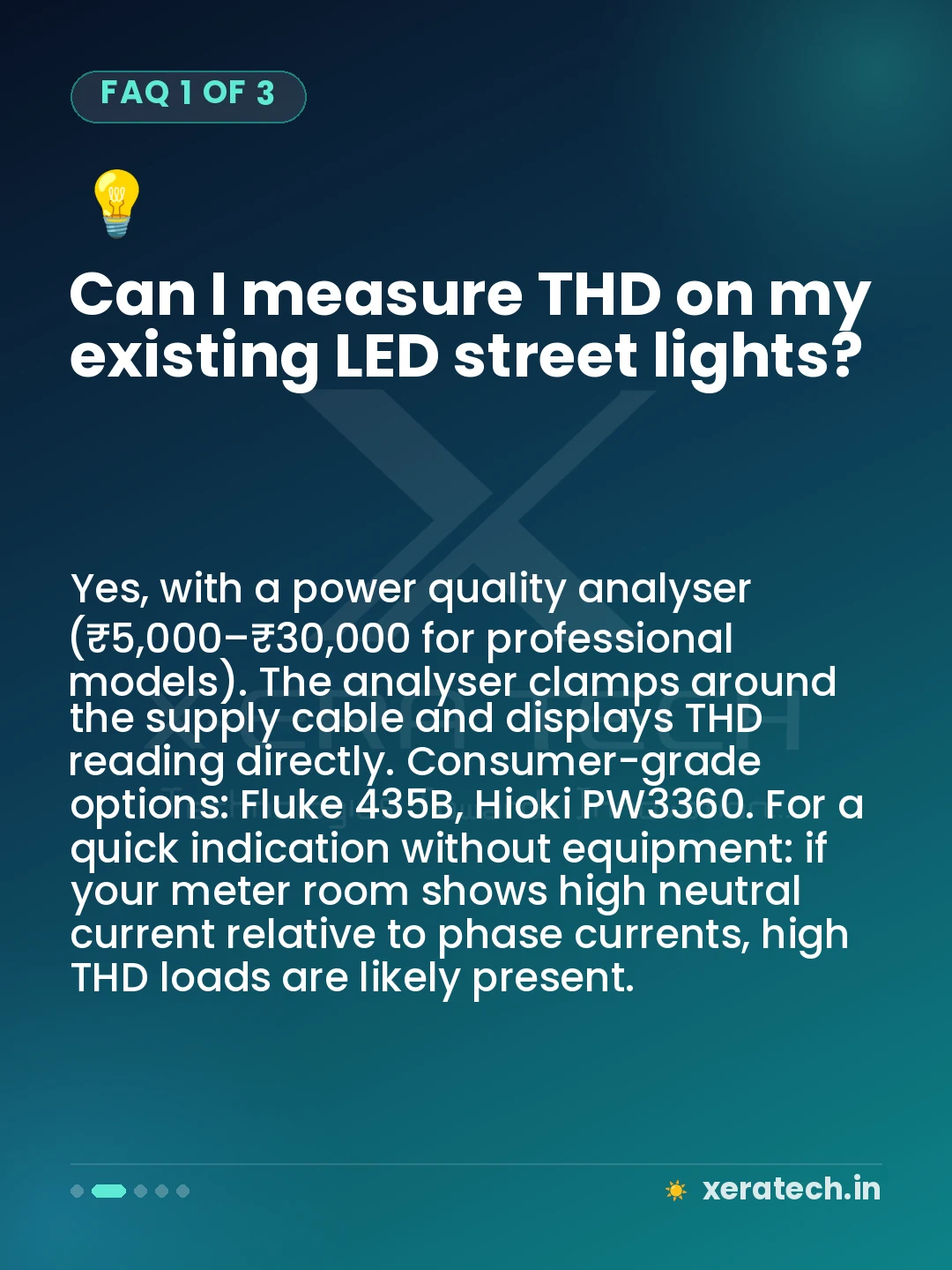 Can I measure THD on my existing LED street lights?