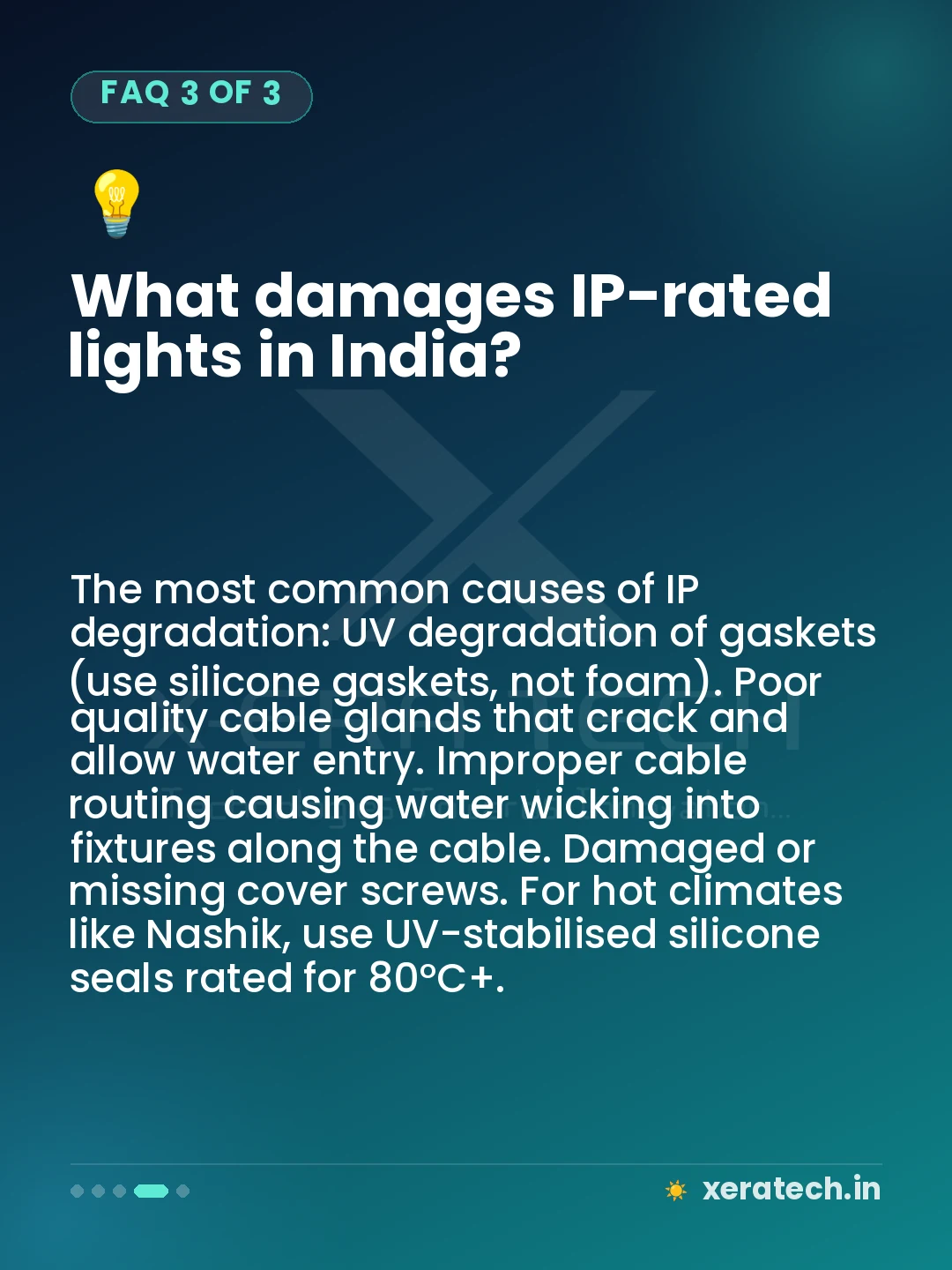 What damages IP-rated lights in India?