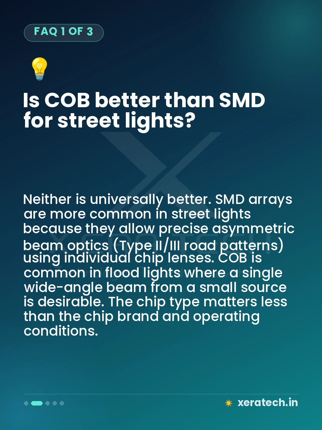Is COB better than SMD for street lights?