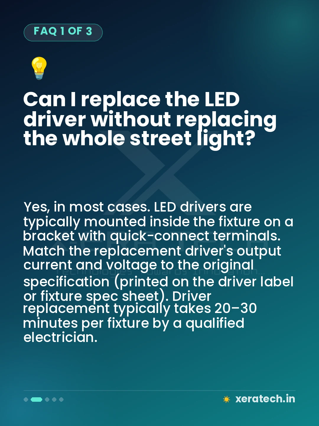 Can I replace the LED driver without replacing the whole street light?