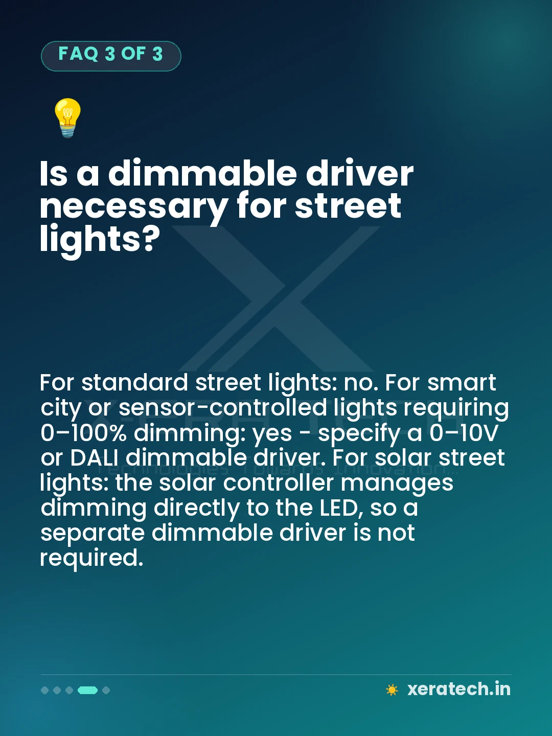 Is a dimmable driver necessary for street lights?