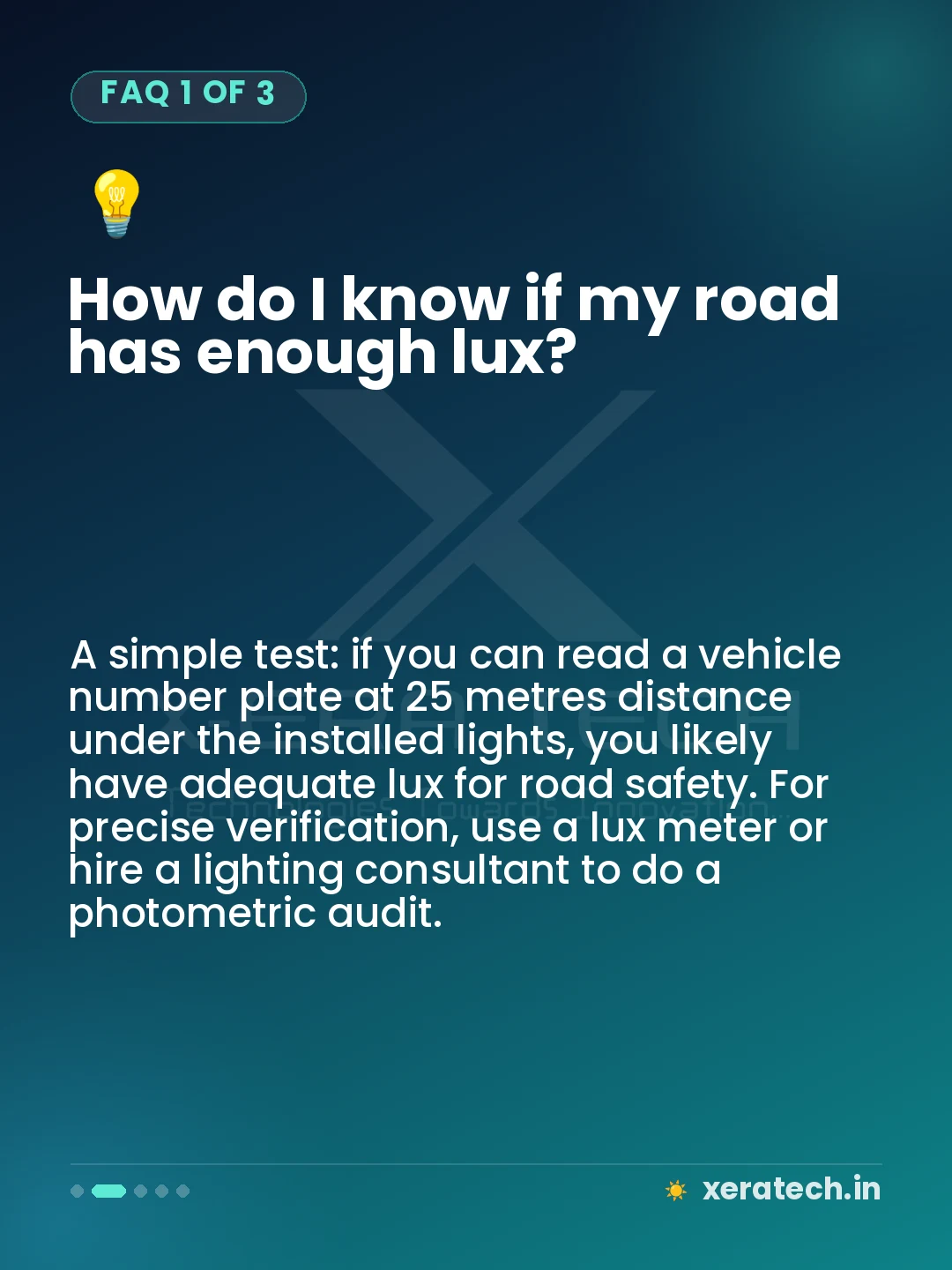 How do I know if my road has enough lux?