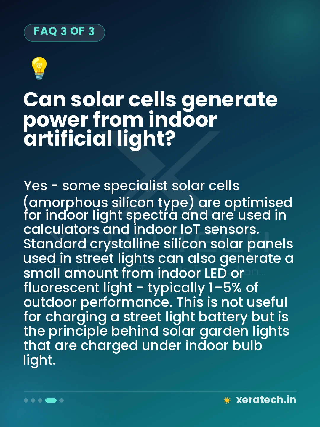Can solar cells generate power from indoor artificial light?