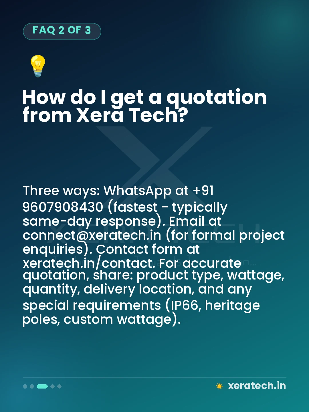 How do I get a quotation from Xera Tech?