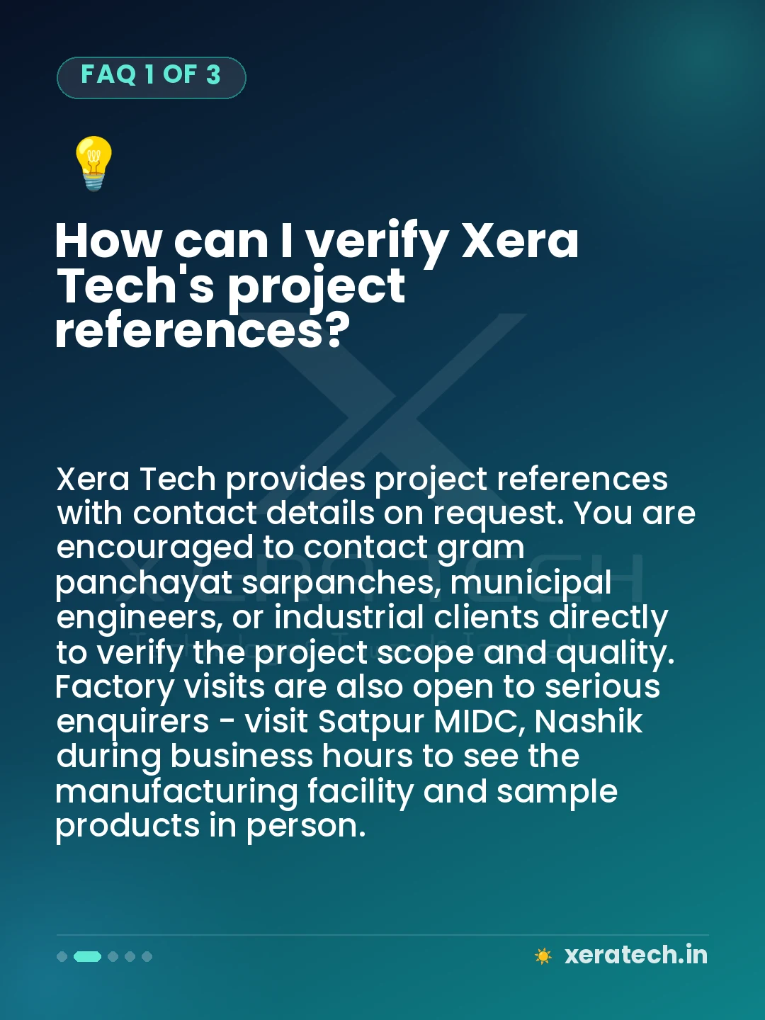 How can I verify Xera Tech's project references?