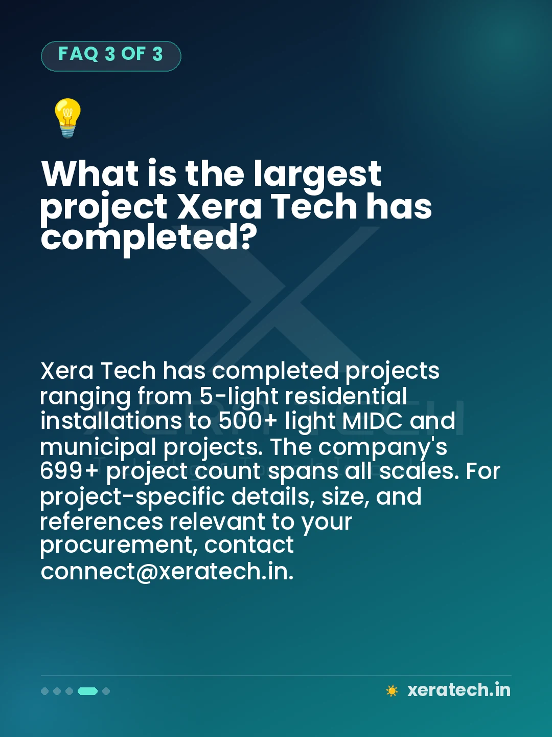 What is the largest project Xera Tech has completed?