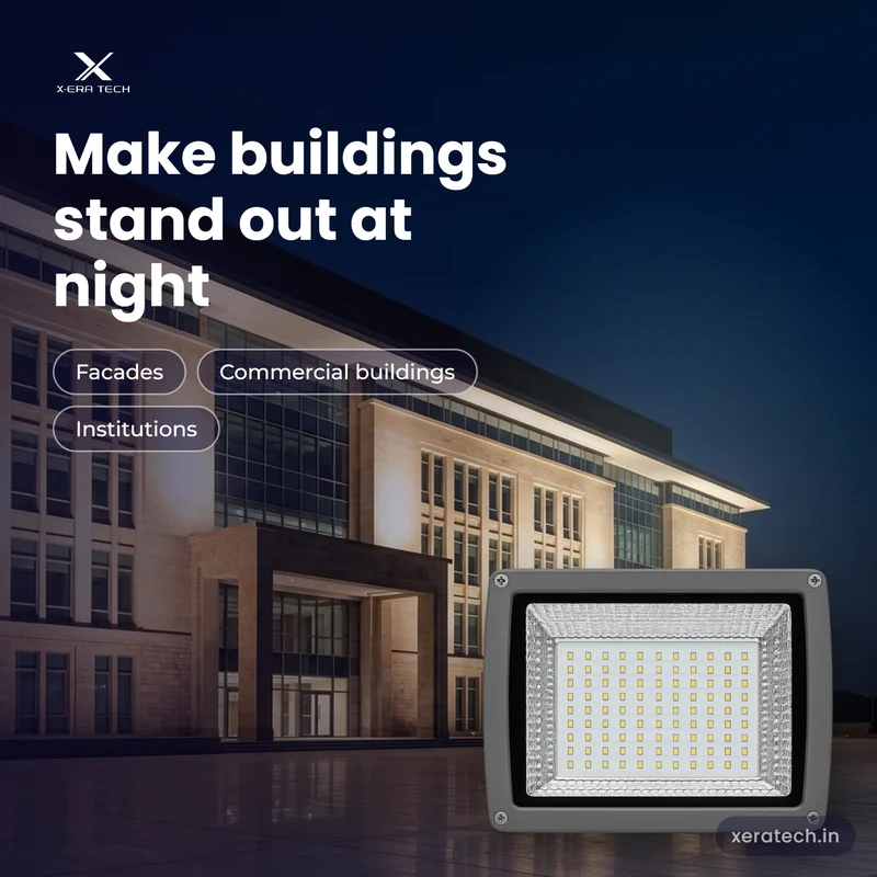 Xera Tech 120W LED Flood Light for building facades at night