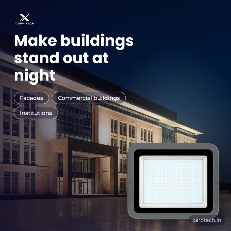 Xera Tech 200W LED Flood Light for building facades at night