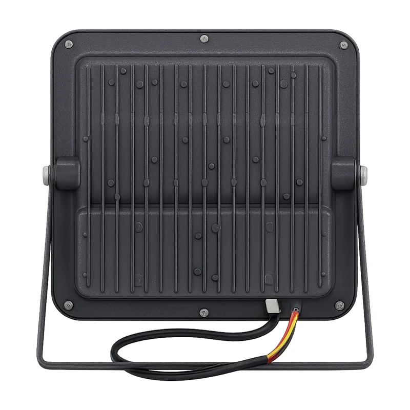 Xera Tech 150W LED Flood Light back view showing the housing, driver and mounting