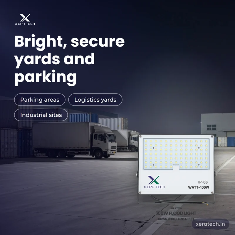 Xera Tech 100W LED Flood Light for yards and parking areas at night