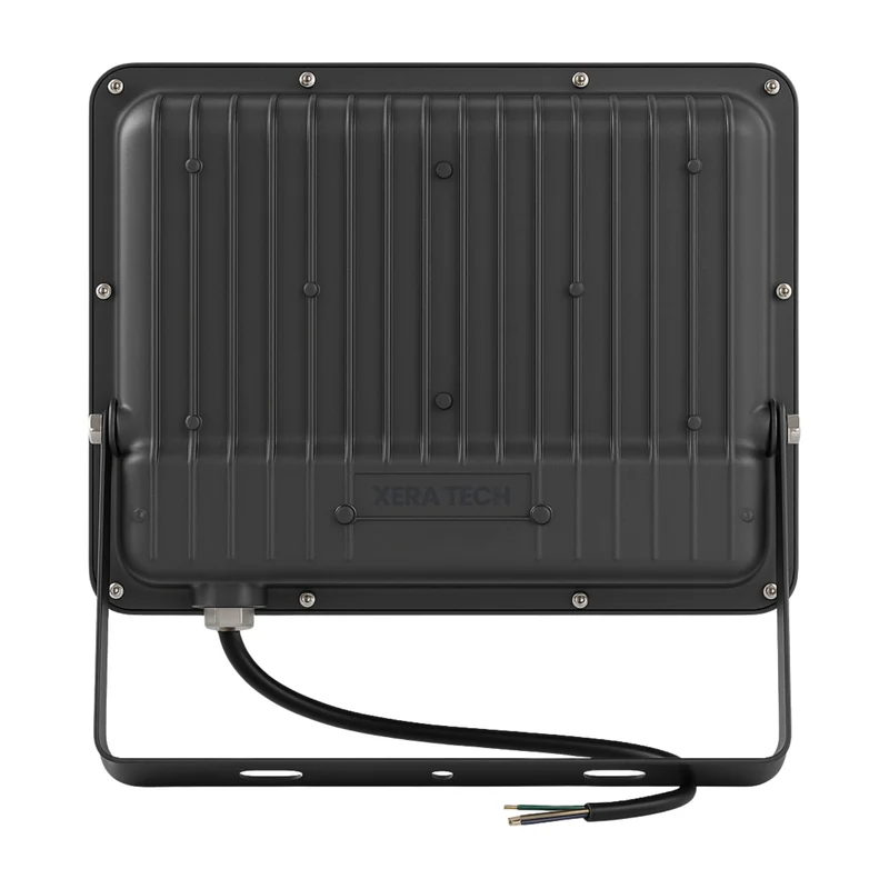 Xera Tech 150W LED Flood Light back view showing the housing, driver and mounting