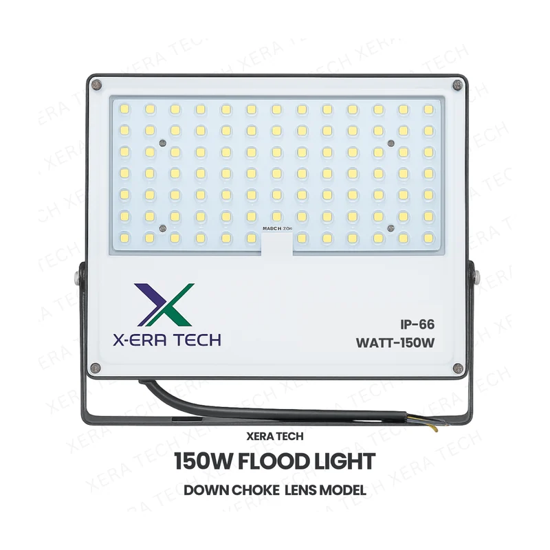 Xera Tech 150W Flood Light Down Choke Lens Model – front view of the 150W LED Flood Light