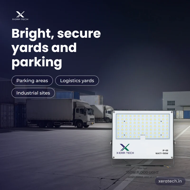 Xera Tech 150W LED Flood Light for yards and parking areas at night