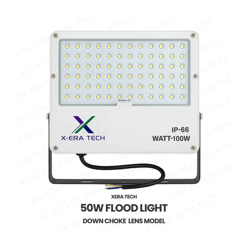 Xera Tech 50W Flood Light Down Choke Lens Model – front view of the 50W LED Flood Light