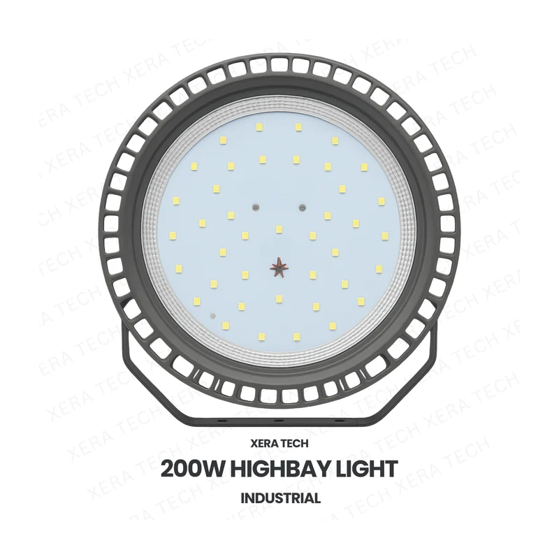 Xera Tech 200W Highbay Light Industrial – front view of the 200W LED High Bay Light