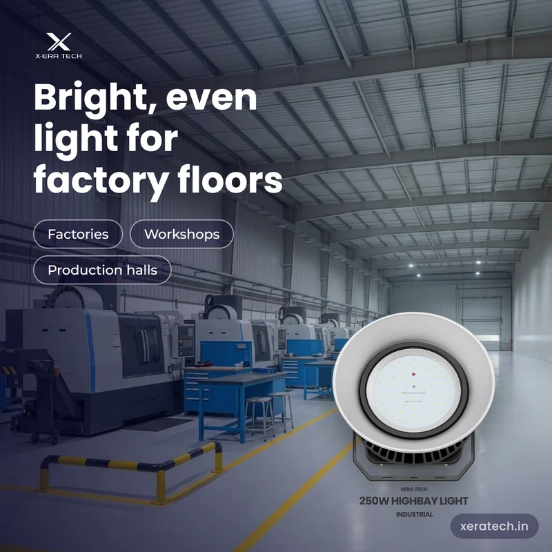 Xera Tech 250W LED High Bay Light for factory floors