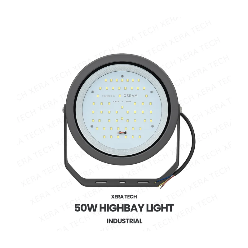 Xera Tech 50W Highbay Light Industrial – front view of the 50W LED High Bay Light