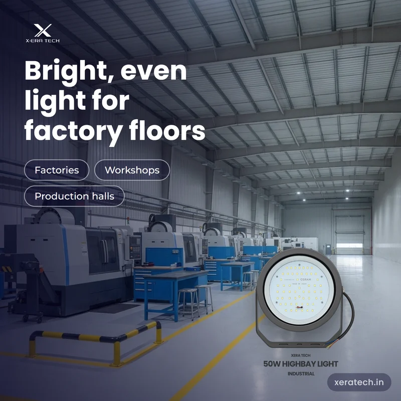 Xera Tech 50W LED High Bay Light for factory floors