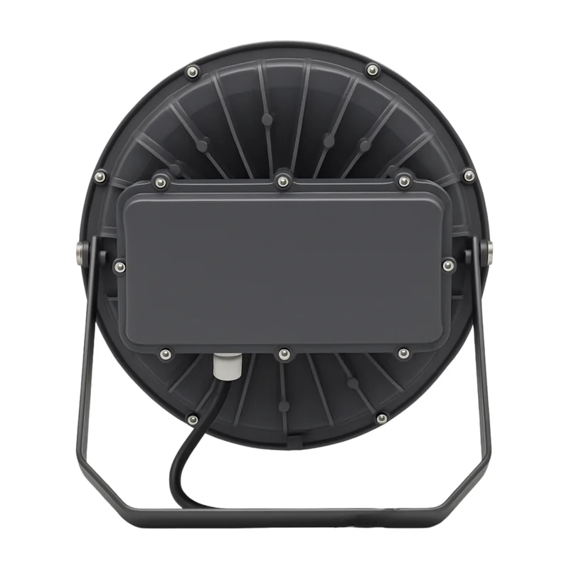 Xera Tech 200W LED High Bay Light back view showing the housing, driver and mounting