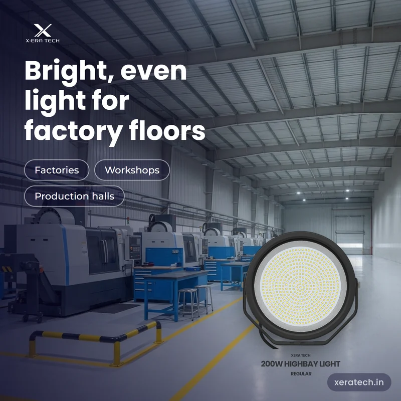 Xera Tech 200W LED High Bay Light for factory floors