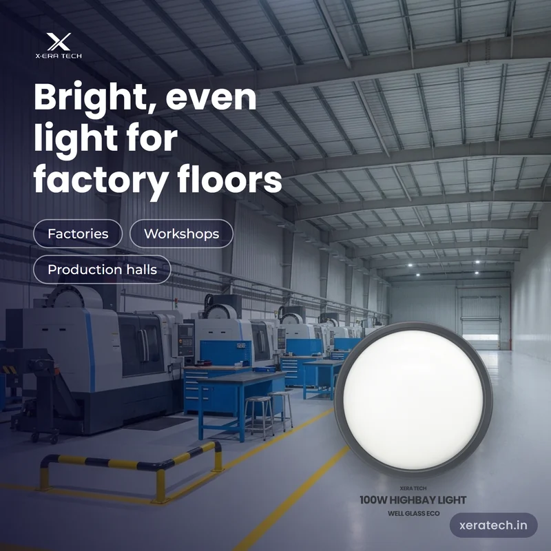 Xera Tech 100W LED High Bay Light for factory floors