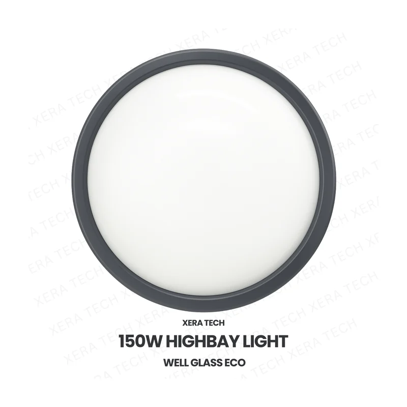 Xera Tech 150W Highbay Light Well Glass Eco – front view of the 150W LED High Bay Light